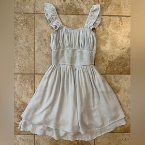 Hollister Light Blue Ruffle Strap Romper Women’s XS